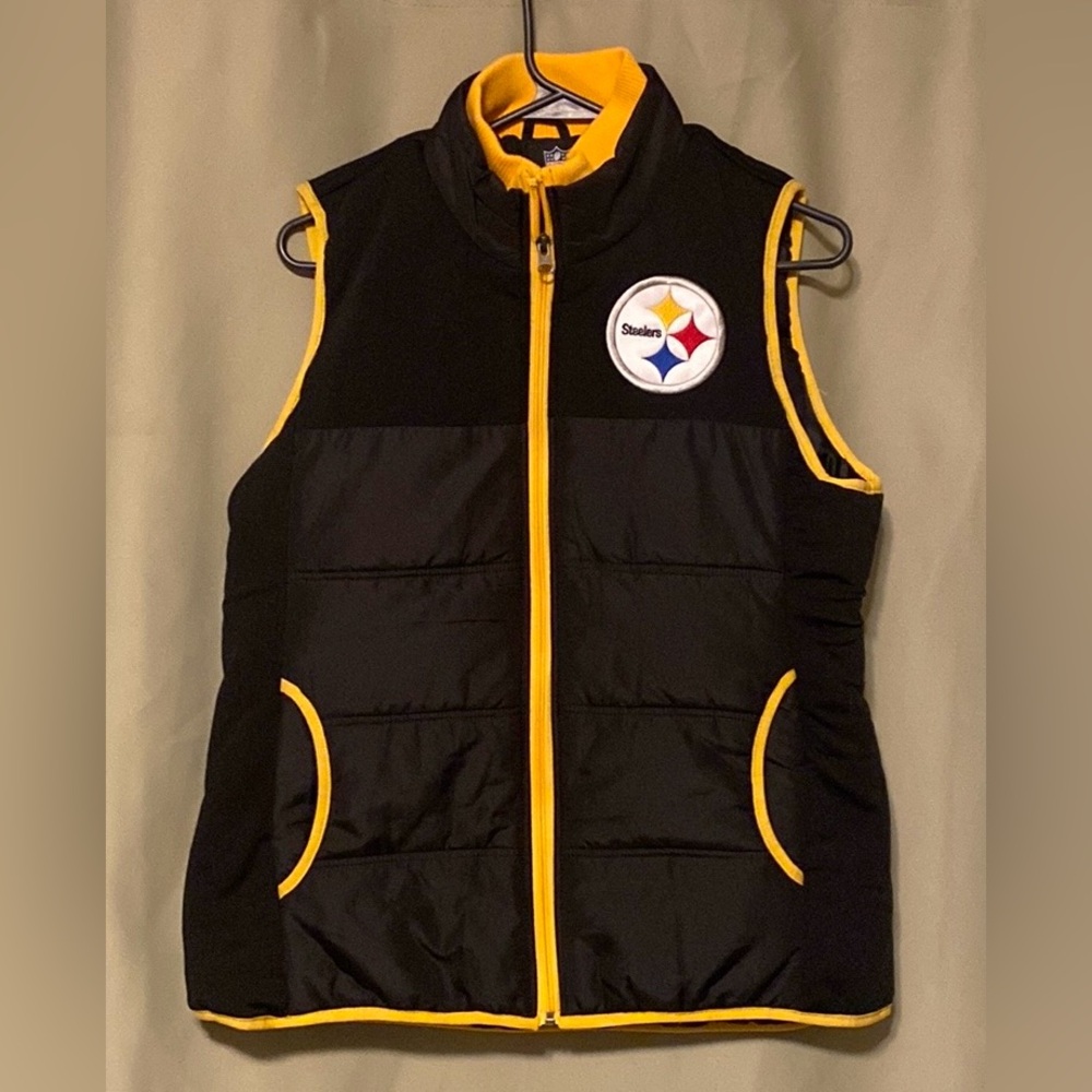Pittsburgh Steelers NFL G-IIi Black Grand Slam Vest  Black Yellow Women L